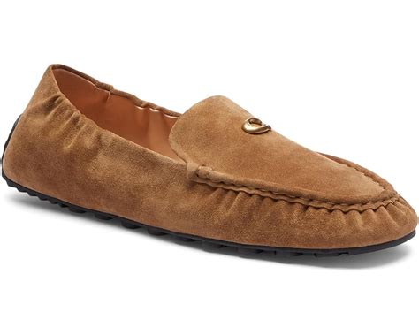 coach suede loafers for women